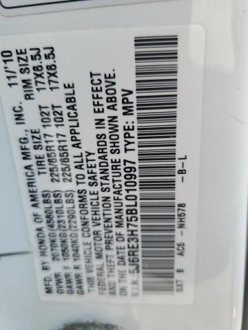 2011 HONDA CR-V EXL - 5J6RE3H75BL010997