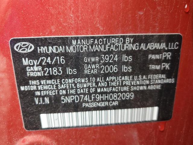 2017 HYUNDAI ELANTRA SE - 5NPD74LF9HH082099