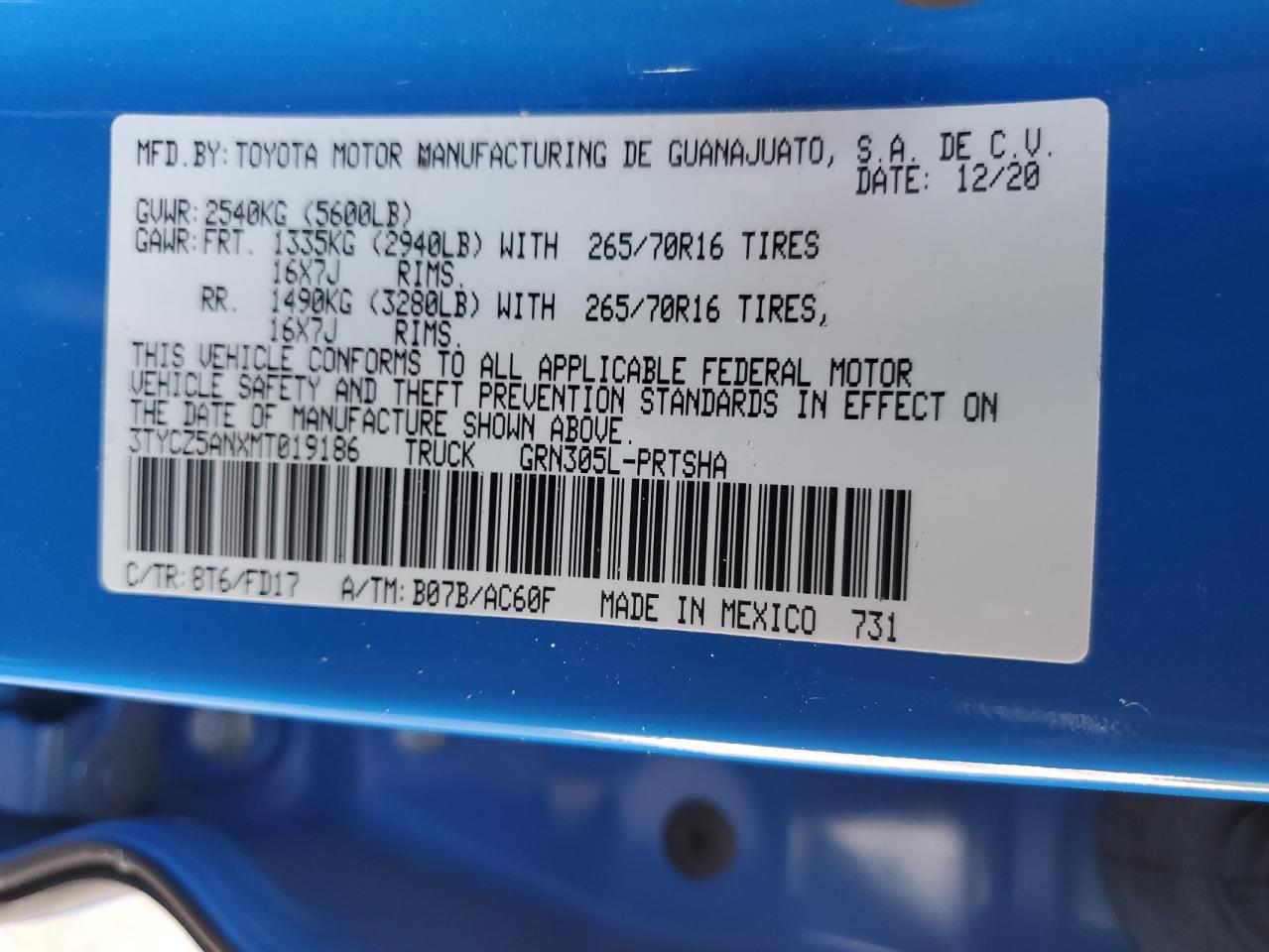 TOYOTA TACOMA DOUBLE CAB