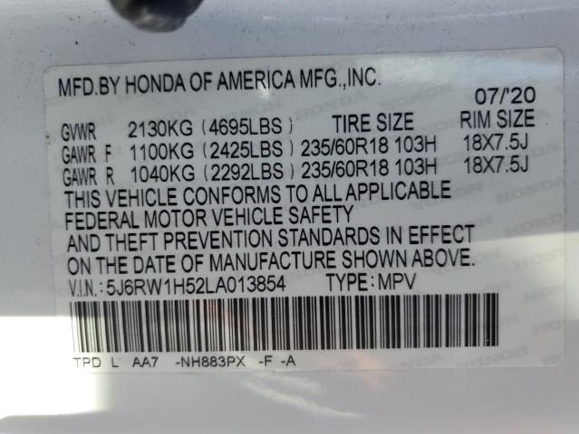 2020 HONDA CR-V EX - 5J6RW1H52LA013854