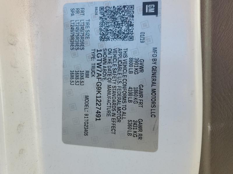 2019 GMC SAVANA G25 #3293407063