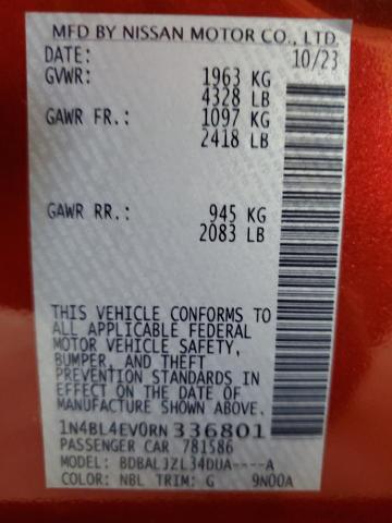 2024 NISSAN ALTIMA SL 1N4BL4EV0RN336801