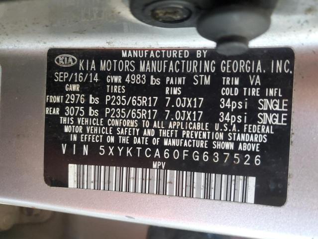 2015 KIA SORENTO LX - 5XYKTCA60FG637526