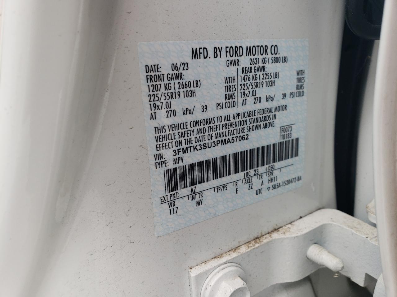 Lot #3311654230 2023 FORD MUSTANG MA