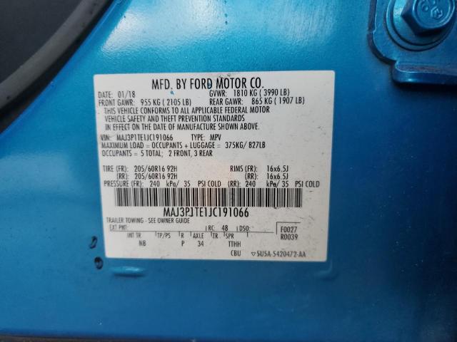 2018 FORD ECOSPORT S - MAJ3P1TE1JC191066