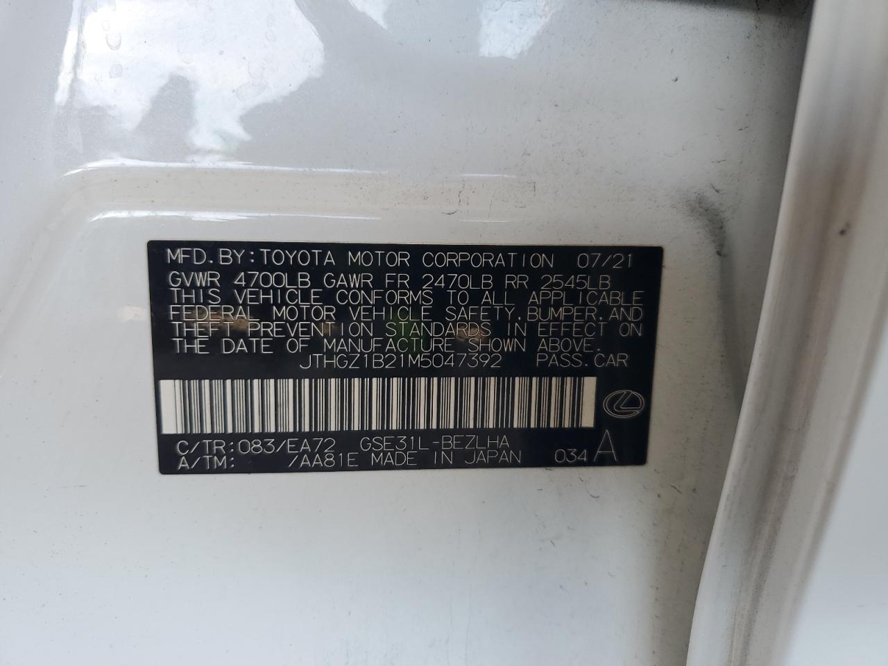 LEXUS IS 350 F SPORT