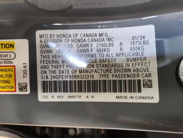 2024 HONDA CIVIC TOURING - 2HGFE1F95RH323316