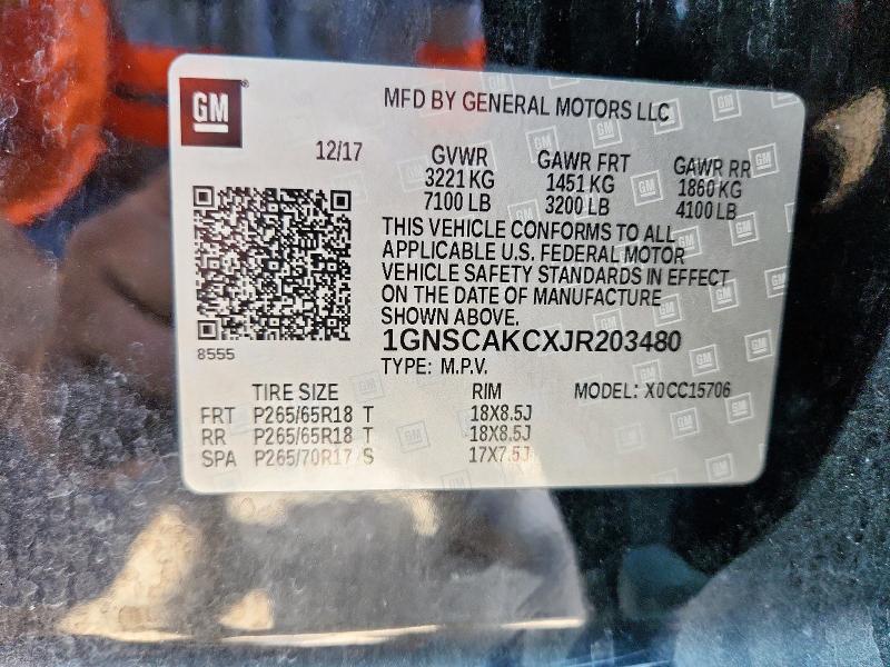 2018 CHEVROLET TAHOE C150 #3298150261