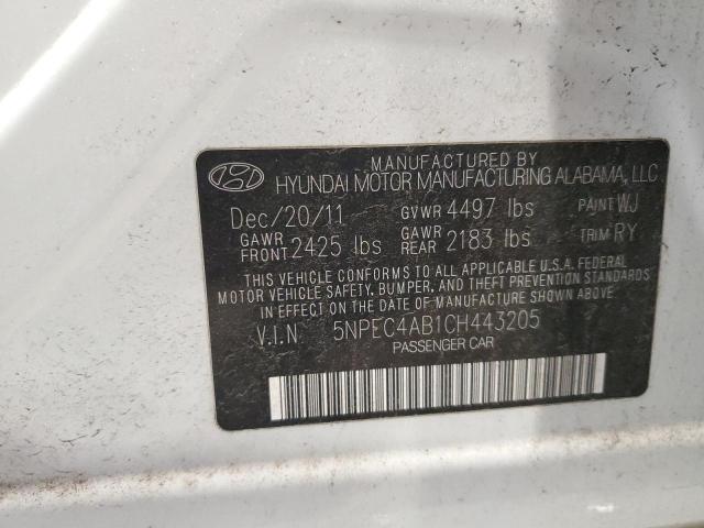 2012 HYUNDAI SONATA SE - 5NPEC4AB1CH443205