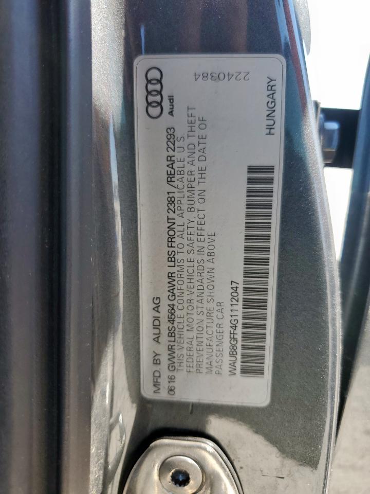 Lot #3311758749 2016 AUDI A3 PREMIUM