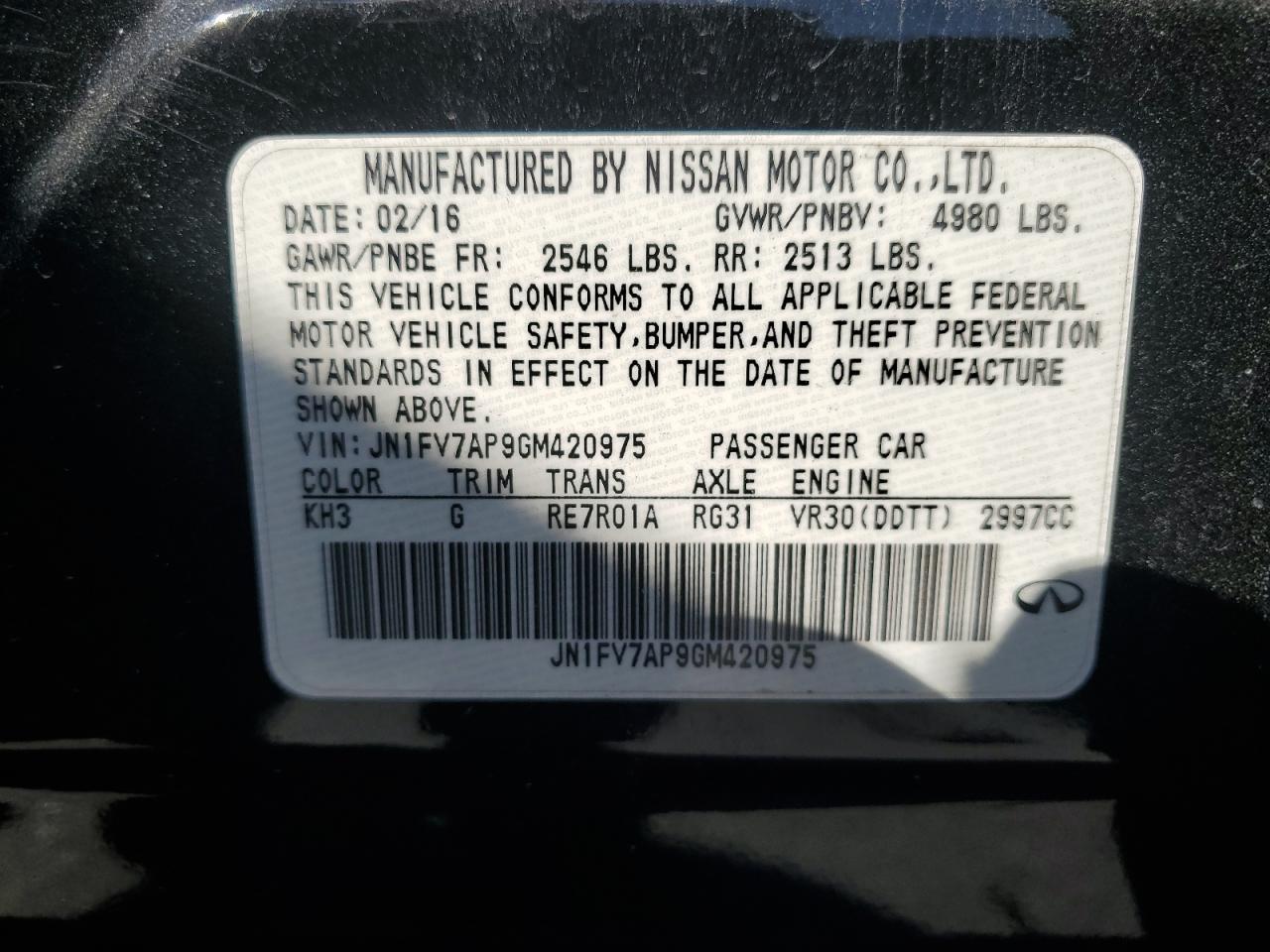 INFINITI Q50 RED SPORT 400