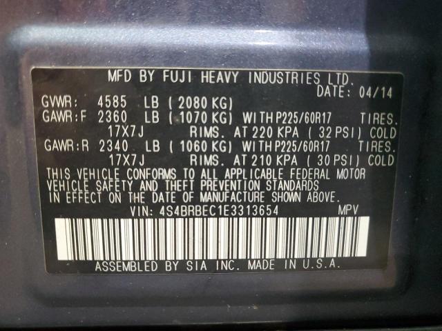 2014 SUBARU OUTBACK 2. #3262180611