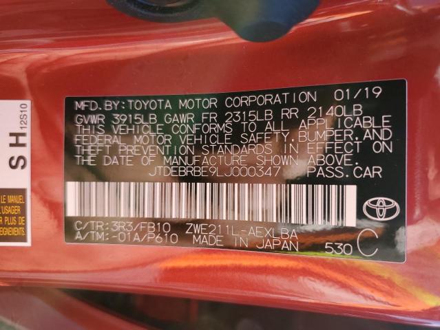 2020 TOYOTA COROLLA LE - JTDEBRBE9LJ000347