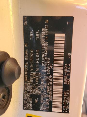 2019 TOYOTA HIGHLANDER - 5TDDGRFH5KS068891