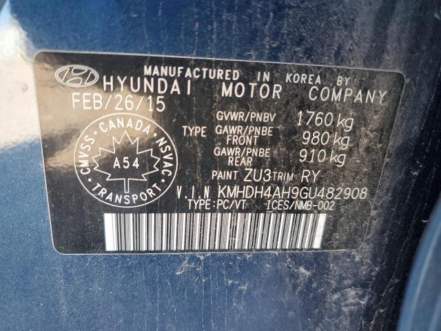 2016 HYUNDAI ELANTRA SE KMHDH4AH9GU482908