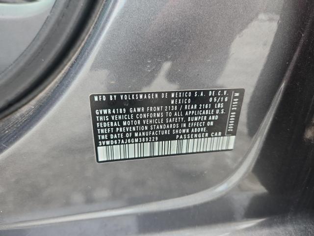 2016 VOLKSWAGEN JETTA SE 3VWD67AJ6GM389229