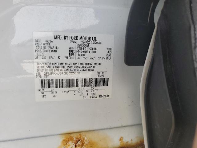 2016 FORD EDGE SEL - 2FMPK4J87GBC25380