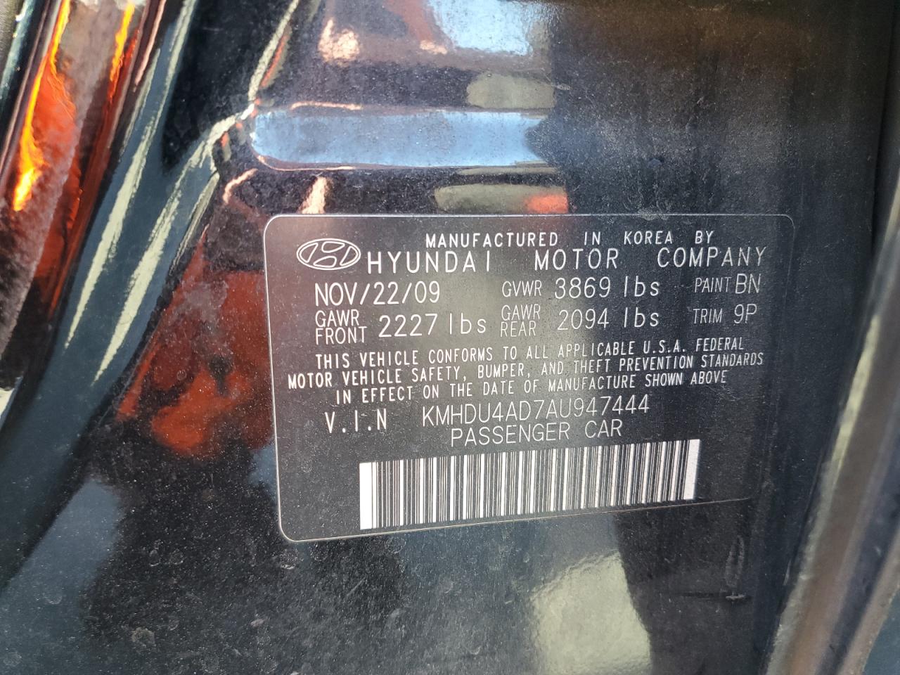 HYUNDAI ELANTRA BLUE