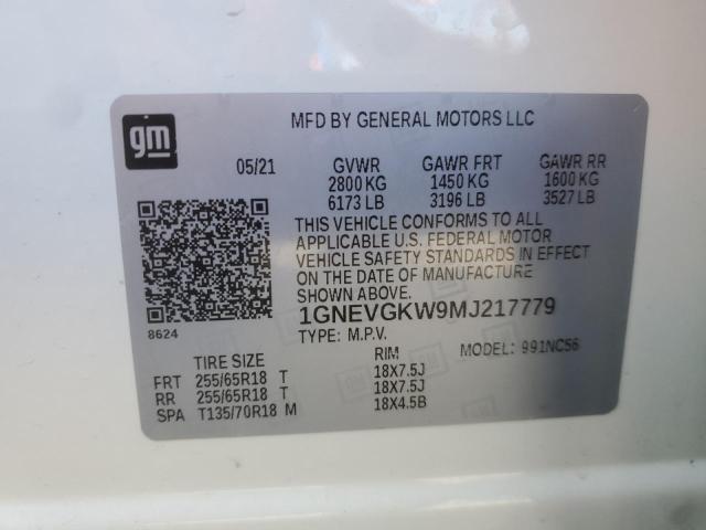 2021 CHEVROLET TRAVERSE LT #3297162502