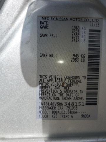 2024 NISSAN ALTIMA S 1N4BL4BV8RN348151