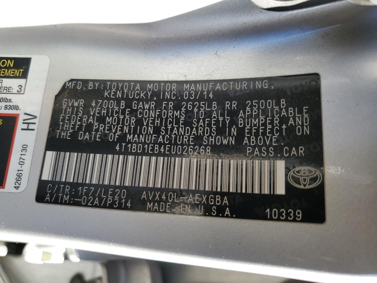 TOYOTA AVALON HYBRID