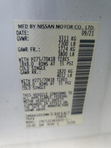 2021 NISSAN TITAN SV #3296281469