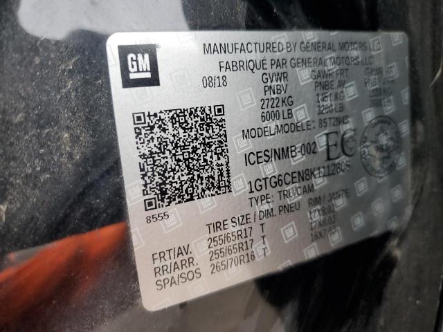 2019 GMC CANYON SLE - 1GTG6CEN8K1112805