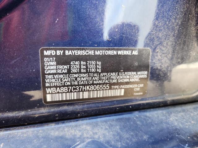 2017 BMW 340 XI WBA8B7C37HK806555