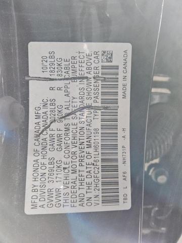 2020 HONDA CIVIC LX - 2HGFC2F61LH601198