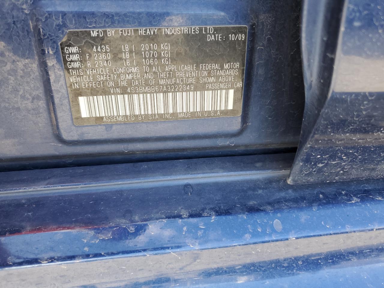 SUBARU LEGACY 2.5I PREMIUM