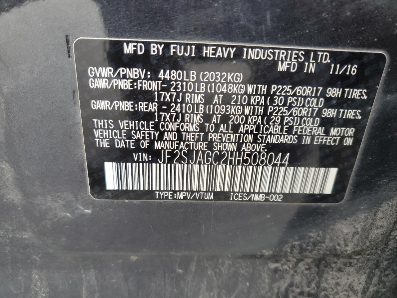 SUBARU FORESTER 2.5I PREMIUM