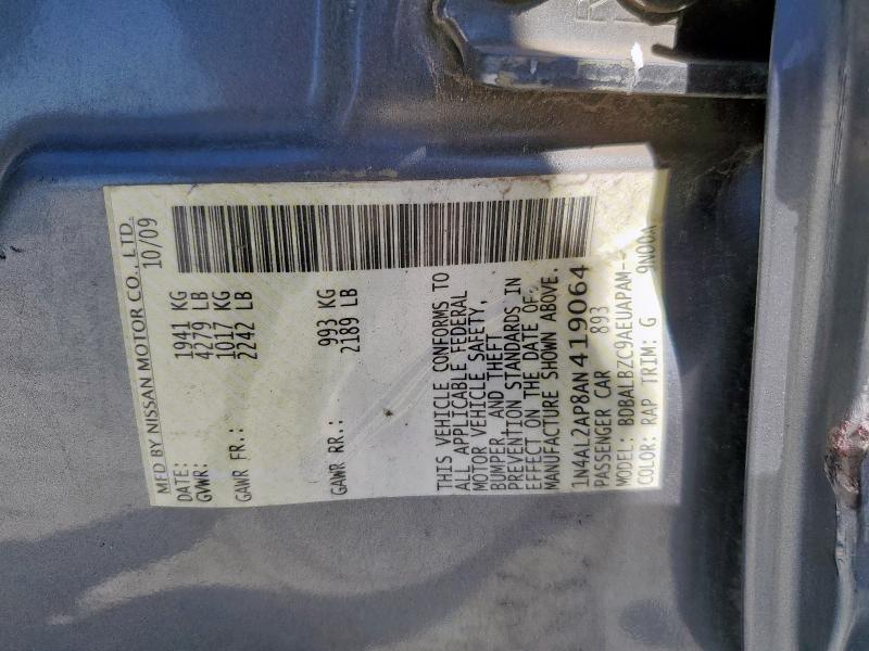 2010 NISSAN ALTIMA BASE - 1N4AL2AP8AN419064