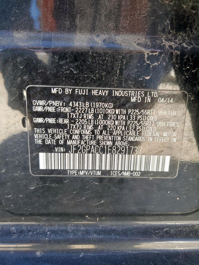 2014 SUBARU XV CROSSTR - JF2GPACC1E8291737