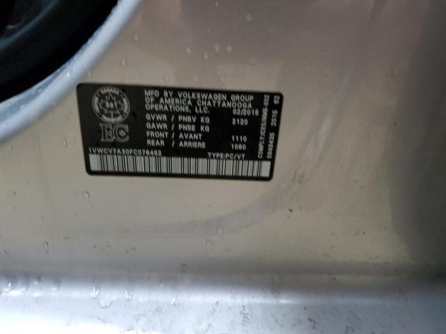 2015 VOLKSWAGEN PASSAT SEL - 1VWCV7A30FC076452