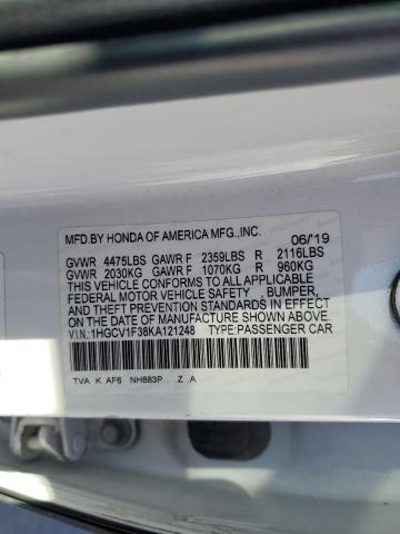 2019 HONDA ACCORD SPO - 1HGCV1F38KA121248