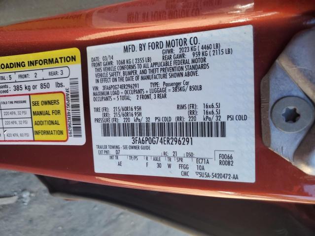 2014 FORD FUSION S #3284581353