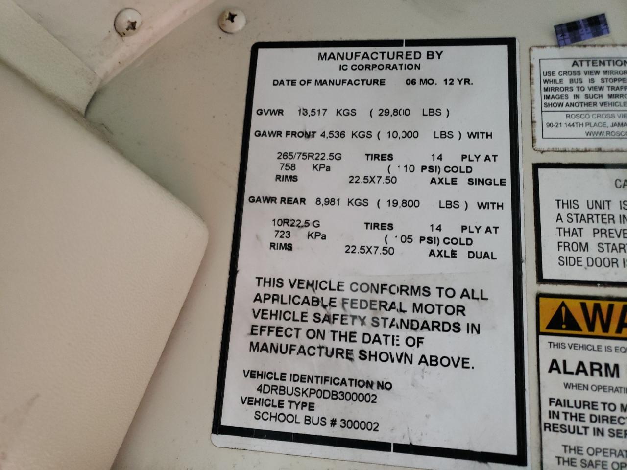 Lot #3281397061 2013 IC CORPORATION CE SERIES SCHOOL