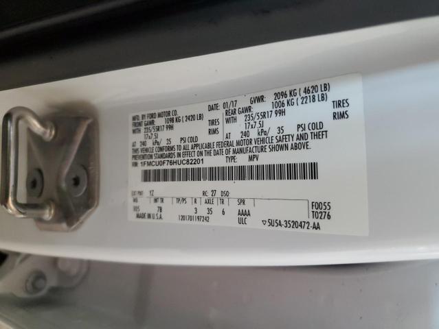 2017 FORD ESCAPE S #3317060009