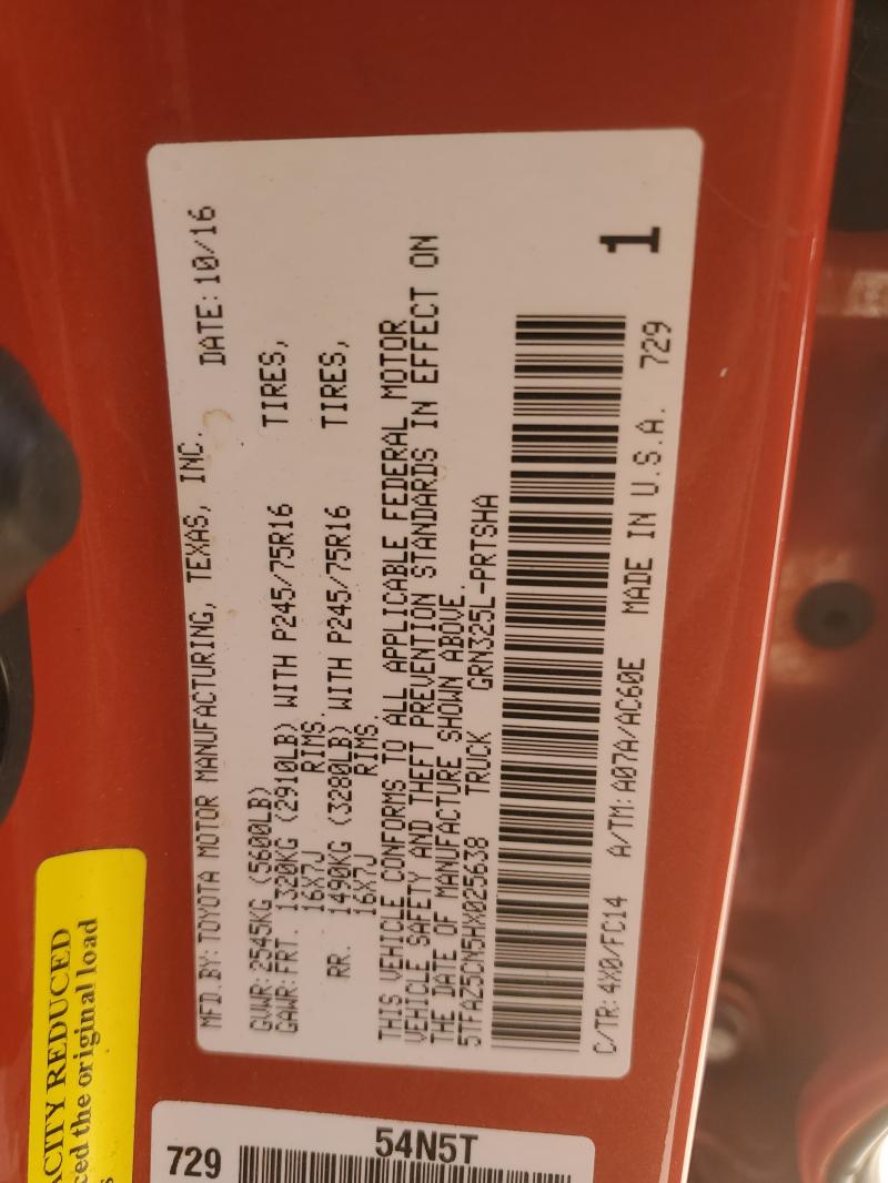 2017 TOYOTA TACOMA DOU - 5TFAZ5CN5HX025638