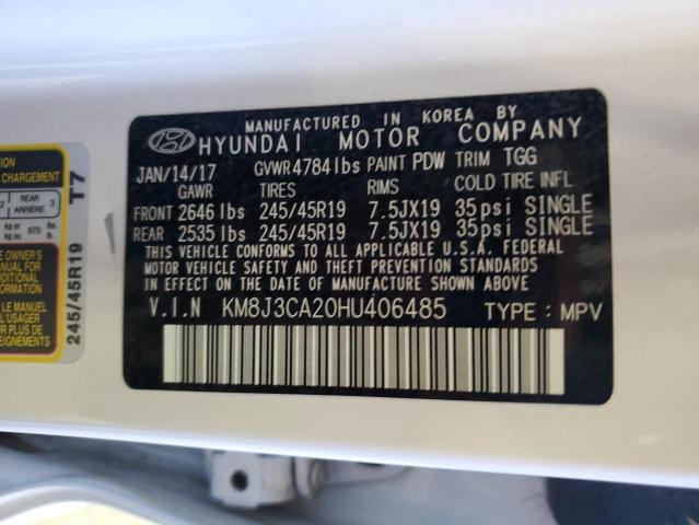 2017 HYUNDAI TUCSON LIM - KM8J3CA20HU406485