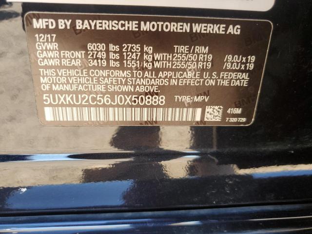 2018 BMW X6 XDRIVE35I 5UXKU2C56J0X50888