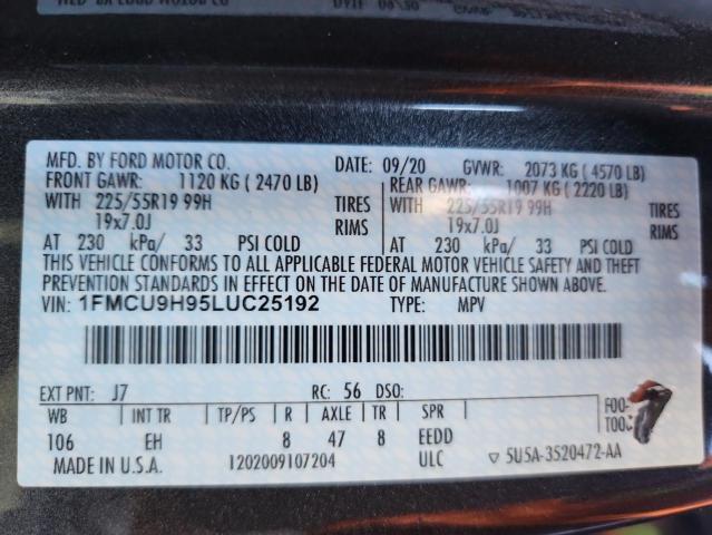 2020 FORD ESCAPE SEL - 1FMCU9H95LUC25192