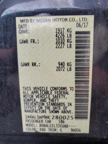 2017 NISSAN ALTIMA 2.5 #3264673867