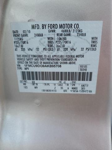 2010 FORD ESCAPE XLT - 1FMCU9DG9AKB95708