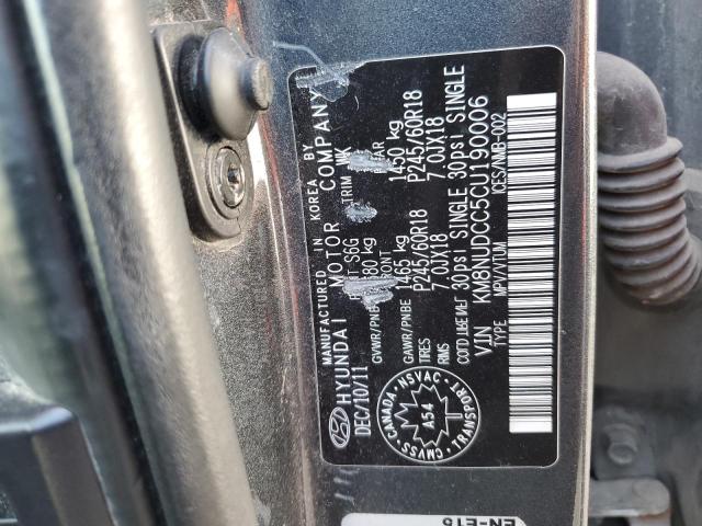 2012 HYUNDAI VERACRUZ G - KM8NUDCC5CU190006