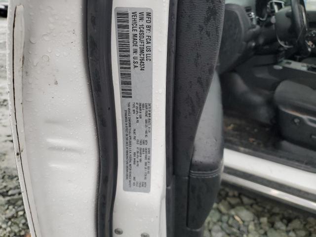 2021 DODGE DURANGO PU 1C4SDJFT0MC764374