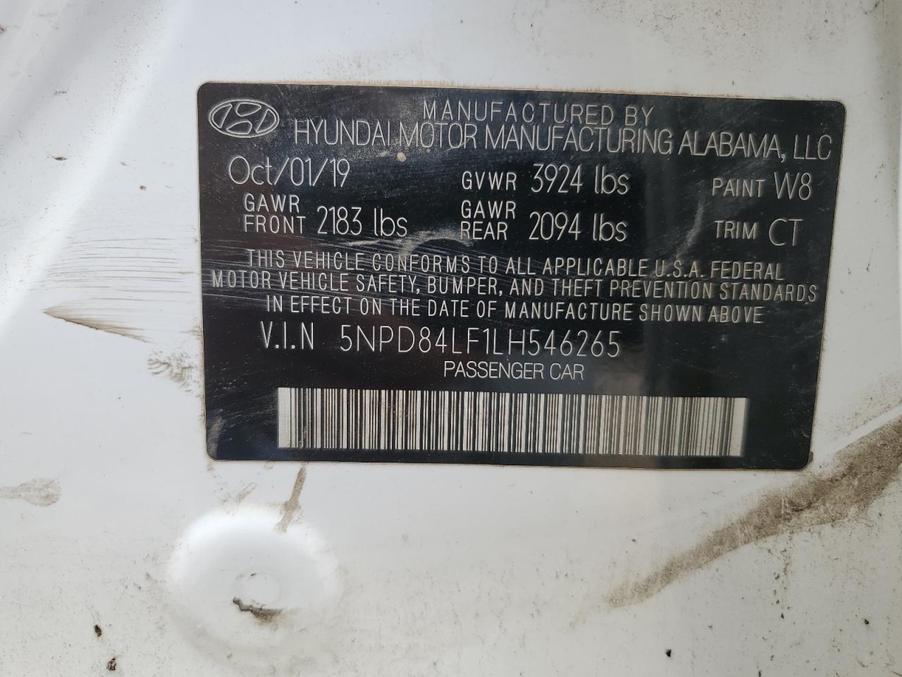 Lot #3303608934 2020 HYUNDAI ELANTRA SE