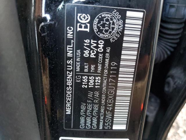 2016 MERCEDES-BENZ C 300 4MAT 55SWF4KBXGU171119