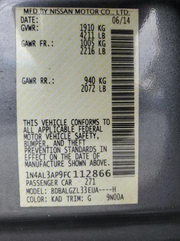 2015 NISSAN ALTIMA 2.5 #3310325954