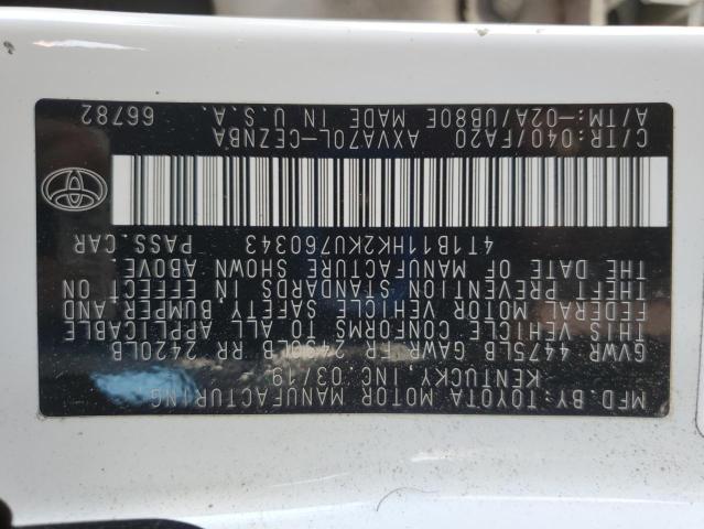 2019 TOYOTA CAMRY LE A - 4T1B11HK2KU760343